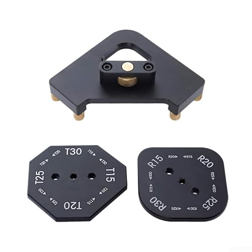 Volakebeing Eckradius-Router-Schablone Aluminiumlegierung Holzbearbeitungsvorrichtung R15 R30 für T30 Routing-Vorlage für Fotorahmen, Kantentisch, Eckschrank, Herstellung mit Messingschrauben (1 Set) Volakebeing Eckradius-Router-Schablone Aluminiumlegierung Holzbearbeitungsvorrichtung R15 R30 für T30 Routing-Vorlage für Fotorahmen, Kantentisch, Eckschrank, Herstellung mit Messingschrauben (1 Set) von Volakebeing