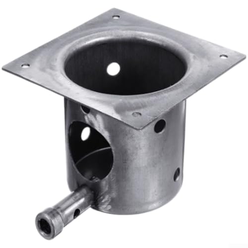 Volakebeing Ersatz-Feuertopf-Verbrennungsbox, 127 x 127 mm, gestempeltes Stretcheisen mit Rostschutz-Beschichtung für effizientes Brennen, für Traeger Pellet Grills, BBQ Smoker-Systeme (A) von Volakebeing