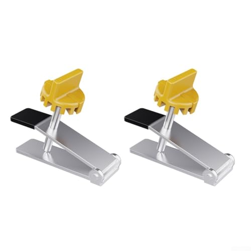 Volakebeing Fliesenhöhenversteller, Edelstahl-Fliesen-Nivellierwerkzeug mit Anpassung für Wandfliesenmontage, tragbare Fliesenpositionierhilfe mit Gummi (B), 2 Stück von Volakebeing