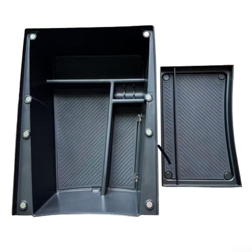Volakebeing Für Kia EV3 Armlehne Aufbewahrungsbehälter Mittelkonsole Organizer Box unter Tablett Schwarz ABS Innenzubehör 2024+ von Volakebeing