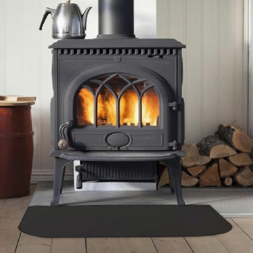 Volakebeing Halbkreis-Kamin-Teppich-Hitzeschutzmatte, feuerbeständiger Bodenschutz für Herd, schwer entflammbares Fiberglas-Sicherheitspad für Herdboden und Feuerstelle, Bodenabdeckung (50 x 80 cm) Volakebeing Halbkreis-Kamin-Teppich-Hitzeschutzmatte, feuerbeständiger Bodenschutz für Herd, schwer entflammbares Fiberglas-Sicherheitspad für Herdboden und Feuerstelle, Bodenabdeckung (50 x 80 cm) von Volakebeing