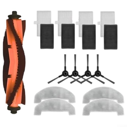 Volakebeing Hauptseitenbürste Filter Mop Tuch Kit Kompatibel mit Roboter Staubsauger, Ersatz Zubehör Set mit 1 Hauptbürste, 4 Mikrofaser Reinigungstücher Volakebeing Hauptseitenbürste Filter Mop Tuch Kit Kompatibel mit Roboter Staubsauger, Ersatz Zubehör Set mit 1 Hauptbürste, 4 Mikrofaser Reinigungstücher von Volakebeing