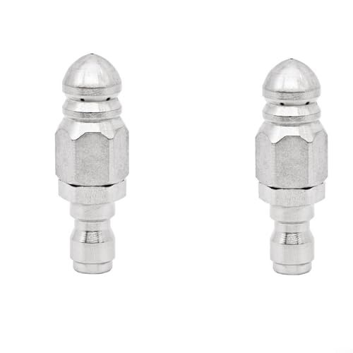 Volakebeing Hochdruck-Abflussreinigungsdüse mit 1/4-Zoll-Schnellanschluss, für kraftvolle Kanalrohrverstopfung in Haus- und Garteninstallationssystemen (2 Stück) von Volakebeing