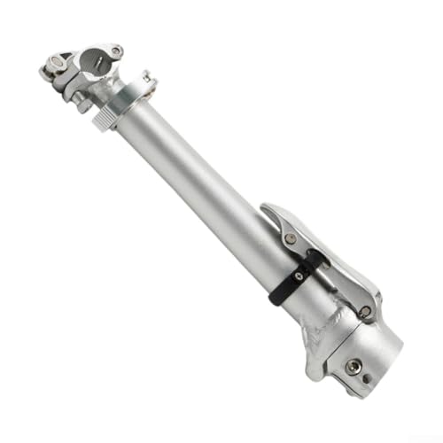 Volakebeing Klappbarer Fahrrad-Lenkervorbau aus Aluminiumlegierung, 28,6 mm, höhenverstellbar, für Elektrofahrräder, verbessertes Fahrerlebnis, Stadtstraße, robuster Weg (B Silber) von Volakebeing