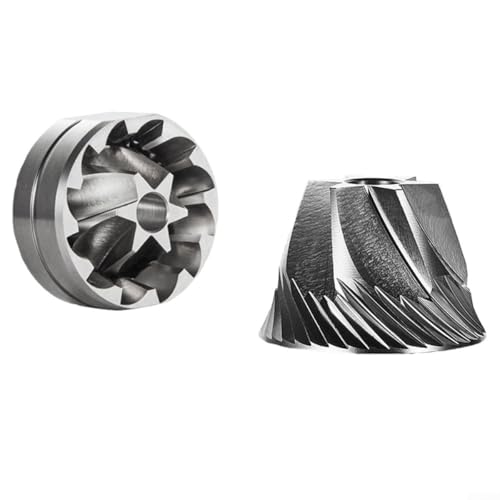 Volakebeing Konische Kaffeemühle aus Edelstahl, Ersatzteil für Espressomaschinen, verbessertes Schneiden für feines bis mittelgrobes Mahlen (6 Kern) von Volakebeing