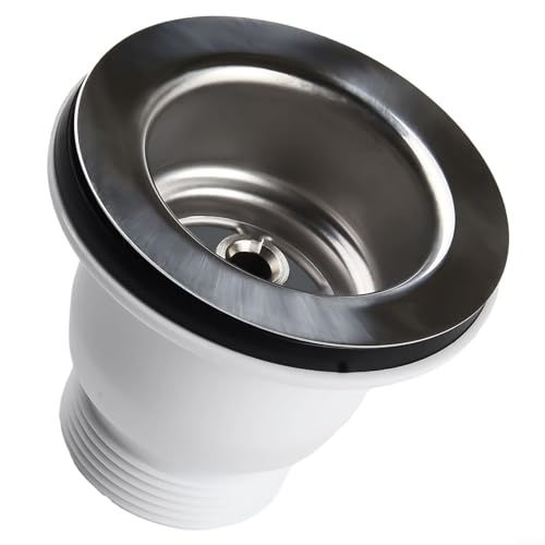 Volakebeing Küchenspüle, Siebkorb mit 85 mm breitem Rand, Edelstahl-Ablauffilter, Netzstopfen für Küche, Badezimmer, Waschbecken, Abfluss-Set Volakebeing Küchenspüle, Siebkorb mit 85 mm breitem Rand, Edelstahl-Ablauffilter, Netzstopfen für Küche, Badezimmer, Waschbecken, Abfluss-Set von Volakebeing
