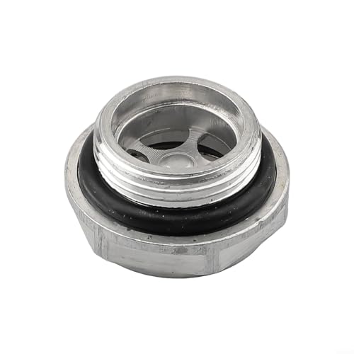 Volakebeing Luftkompressor-Ölschauglas, M24 x 1,5 Gewinde, Aluminiumlegierung, Ölstandsanzeige, Spiegel mit O-Ring-Dichtung für industrielle Ausrüstungsüberwachung Volakebeing Luftkompressor-Ölschauglas, M24 x 1,5 Gewinde, Aluminiumlegierung, Ölstandsanzeige, Spiegel mit O-Ring-Dichtung für industrielle Ausrüstungsüberwachung von Volakebeing
