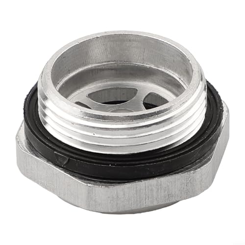 Volakebeing Luftkompressor-Ölschauglas, M27 x 1,5 Gewinde, Aluminium-Ölstandsanzeige mit PC-Spiegel für industrielle Ausrüstung, 18 x 32 mm Volakebeing Luftkompressor-Ölschauglas, M27 x 1,5 Gewinde, Aluminium-Ölstandsanzeige mit PC-Spiegel für industrielle Ausrüstung, 18 x 32 mm von Volakebeing