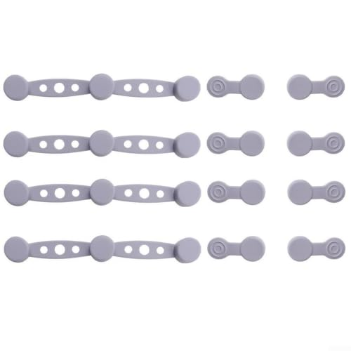 Volakebeing Magnetische Silikon-Schnalle zum Festhalten von Pergamentpapier, 12 Stück, lebensmittelechte, hitzebeständige Clips für alle Luftfritteusen-Modelle mit Eisenkörben (grau) von Volakebeing
