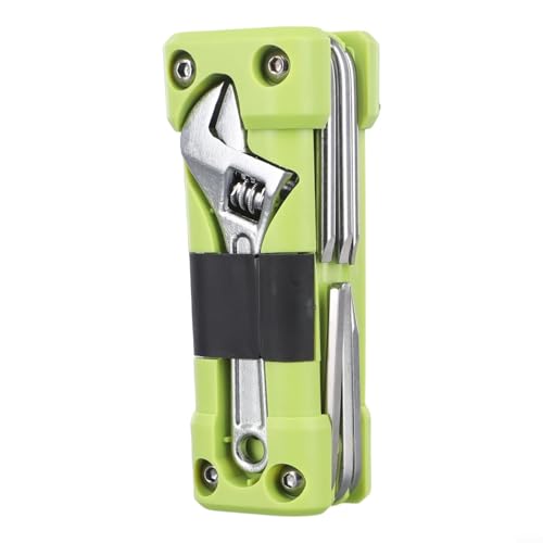 Volakebeing Mehrzweck-Reparatur-Werkzeug-Set, Motorrad, Sechskant, Kreuzschraubendreher, Steckschlüssel-Set, Edelstahl, ABS, leicht, tragbar, für Camping, Outdoor (grün) von Volakebeing