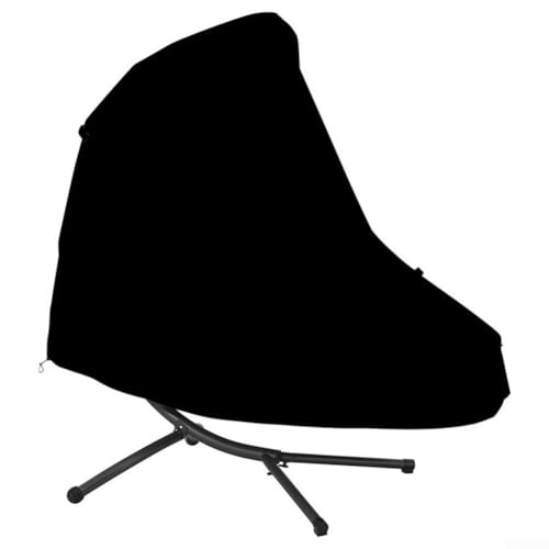 Volakebeing Outdoor Hängesessel Abdeckung 210D Oxford Tuch Wasserdicht Schutz Schaukelstuhl mit Sonnenschirm Abdeckung Schwarz von Volakebeing