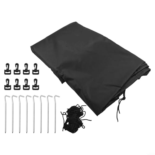 Volakebeing Ovale Poolabdeckung für oberirdische Pools, wetterbeständiges Polyester, wasserdichte Plane mit Zubehör für rechteckige aufblasbare oder Metallrahmen-Designs Volakebeing Ovale Poolabdeckung für oberirdische Pools, wetterbeständiges Polyester, wasserdichte Plane mit Zubehör für rechteckige aufblasbare oder Metallrahmen-Designs von Volakebeing