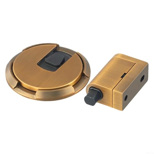 Volakebeing Robuster, verstellbarer Türstopper, Zinklegierung, Bodenmontage, winddicht und geräuschreduzierend, geeignet für 5–20 mm Lücken (1 Stück) von Volakebeing