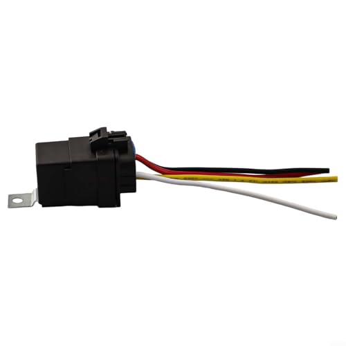 Volakebeing Robustes 4-poliges Relais mit Steckdose, 12 V, 24 V, 30 A, 40 A, SPDT, wasserdicht, für Auto, LKW, Marine, Boot, elektrischer Schalterbaum (24 V) von Volakebeing