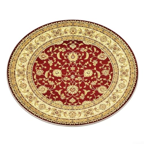 Volakebeing Runder Teppich, 60 cm/100 cm Durchmesser, für Schlafzimmer, Wohnzimmer oder Eingang, weicher, waschbarer Kreisteppich, dekorative Bodenmatte in verschiedenen Farben (5) von Volakebeing