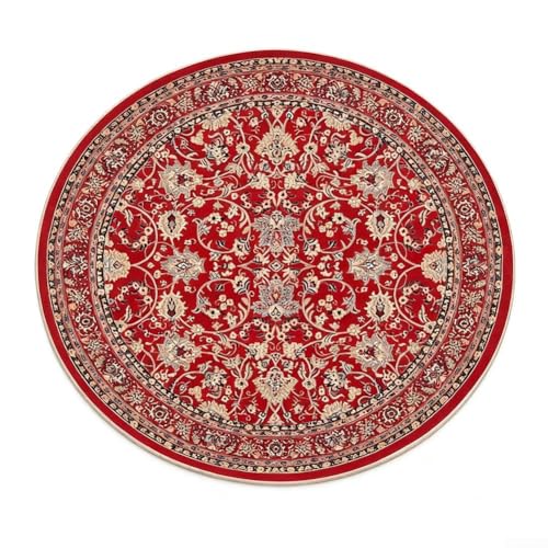 Volakebeing Runder Teppich, 60 cm/100 cm Durchmesser, für Schlafzimmer, Wohnzimmer oder Eingang, weicher, waschbarer Kreisteppich, dekorative Bodenmatte in verschiedenen Farben (8) von Volakebeing