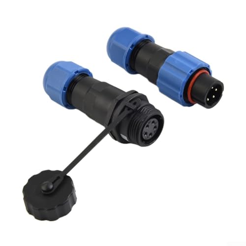 Volakebeing SP13 IP68 wasserdichter Kabelverbinder, Luftfahrt-Steckdose, 2–7-polig, männlich, weiblich, Inline-Stecker für Outdoor-Marine-Anwendungen (5-polig) von Volakebeing