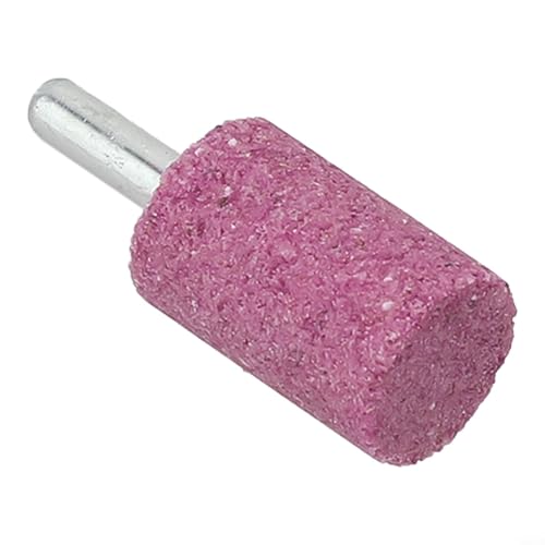 Volakebeing Schleifkopf aus rotem Korund, 6 mm Schaft, montiert, Schleifstein für Drehwerkzeuge, Metall, Holz, Polieren, Rostentfernung, Elektrowerkzeug-Zubehör (C) von Volakebeing