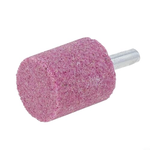 Volakebeing Schleifkopf aus rotem Korund, 6 mm Schaft, montiert, Schleifstein für Drehwerkzeuge, Metall, Holz, Polieren, Rostentfernung, Elektrowerkzeug-Zubehör (E) von Volakebeing