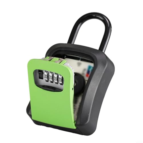 Volakebeing Schlüsseltresor aus Aluminiumlegierung zur Wandmontage, mit rücksetzbarer 4-stelliger Kombination, wetterfeste sichere Aufbewahrung für Ersatzschlüssel zu Hause, im Büro Volakebeing Schlüsseltresor aus Aluminiumlegierung zur Wandmontage, mit rücksetzbarer 4-stelliger Kombination, wetterfeste sichere Aufbewahrung für Ersatzschlüssel zu Hause, im Büro von Volakebeing