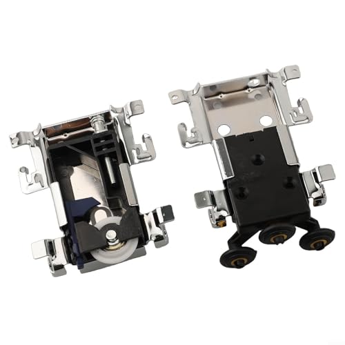 Volakebeing Schrank-Schiebetür-Hardware-Nylon-Riemenscheibe-Set, Seitenmontage, Kleiderschrankschienensystem, Rollen oben unten (1 Set) von Volakebeing