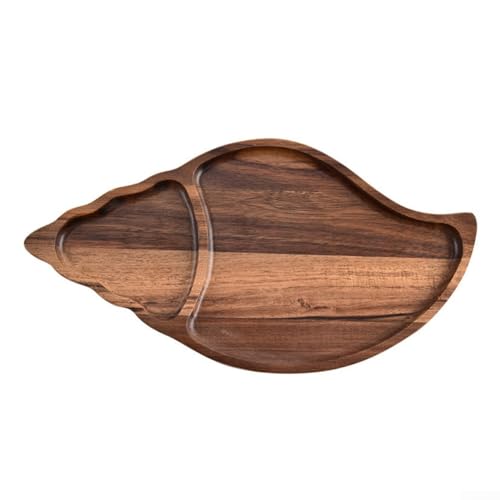 Volakebeing Servierplatten aus Akazienholz, Holztabletts, natürliche Maserung, Holztabletts, Küche, Esszimmer, Heimdekoration, rustikaler Bauernhaus-Stil, 30 x 14,5 cm, 34 x 17,5 cm (L) von Volakebeing