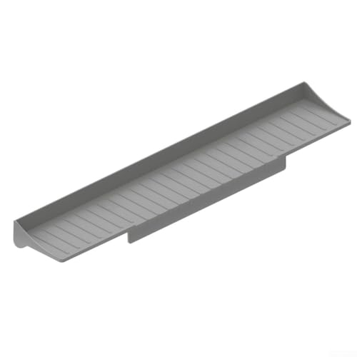 Volakebeing Spritzschutz für Küchenspüle, Silikon, mit Saugnapf-Befestigungssystem, Kantenschutz für Geschirrspülbereich, 66 x 11,5 cm (grau) von Volakebeing