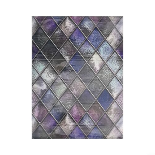 Volakebeing Statische Mosaik-Fensterfolie, 45 x 58 cm, PVC-Sichtschutzaufkleber für Flügelfenster, klebstofffreier Lichtfilter, für Badezimmer oder Küche (58 x 90 cm) von Volakebeing