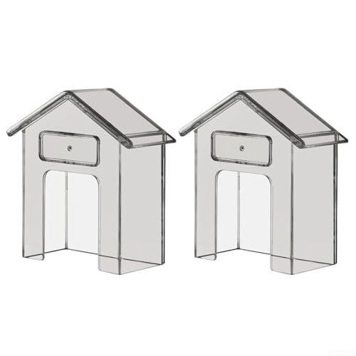 Volakebeing Transparente wetterfeste Türklingel für intelligente drahtlose Türklingeln, regen- und schneefest, Schutzbox mit einfachem Zugriffsknopfbereich (2 Stück) von Volakebeing