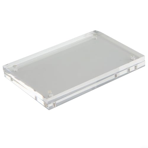 Volakebeing Transparenter Acryl-Bilderrahmen mit Magnetverschluss, verdickter 8 + 8 mm Desktop-Display-Ständer für Fotos oder Poster, für Heim- und Bürodekoration (10 x 15 cm) von Volakebeing