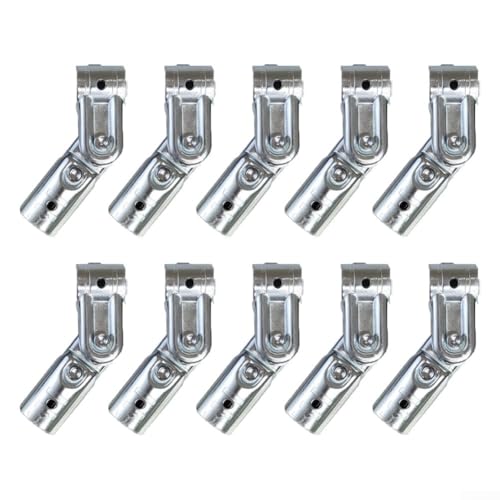Volakebeing Verstellbare T-Rohrverschraubungen 90°-270° Edelstahl Metall Rohrschellen für Möbel Leitplanken Zäune Eisenregale DIY-Projekte 10 Stück Set von Volakebeing
