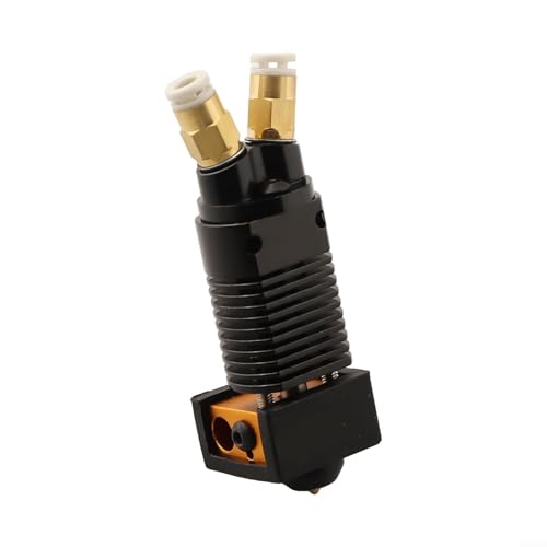 Volakebeing Zweifarbiger Druck-Extrusionskopf, 1,75 mm, Einzeldüse, 0,4 mm, für 3D-Drucker für Ender 3 für CR10 mit doppeltem Kühlsystem, hohe Wärmeleitfähigkeit von Volakebeing
