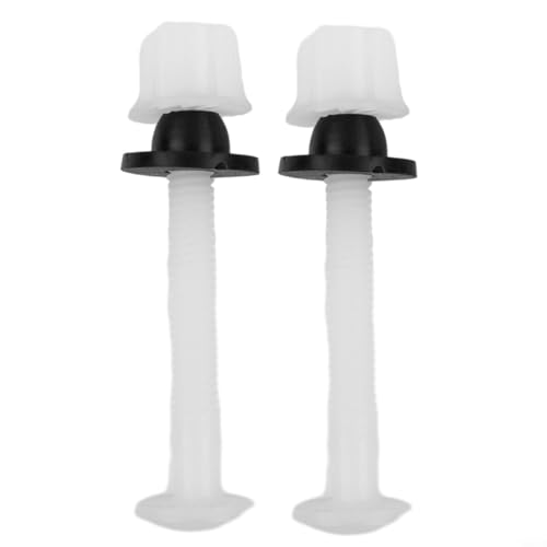 WC-Spülkasten-zu-Pfannen-Befestigungsset, geschlossene Kupplungsschrauben mit Dichtung, Kunststoff/Edelstahl-Hardware, Badezimmer-Reparatur, Weiß/Silber (Kunststoff) von Volakebeing