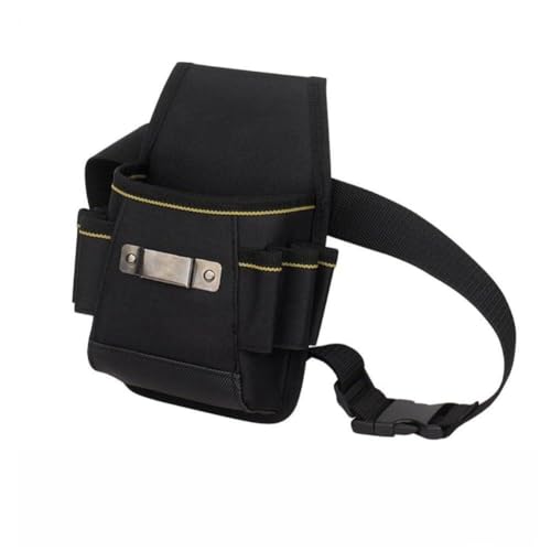 Werkzeugtasche aus Segeltuch mit mehreren Fächern, Organizer für Elektriker, Tischler und Klempner, langlebige schwarze Handwerkertasche für professionelles Werkzeug (einfach zu bedienen) von Volakebeing