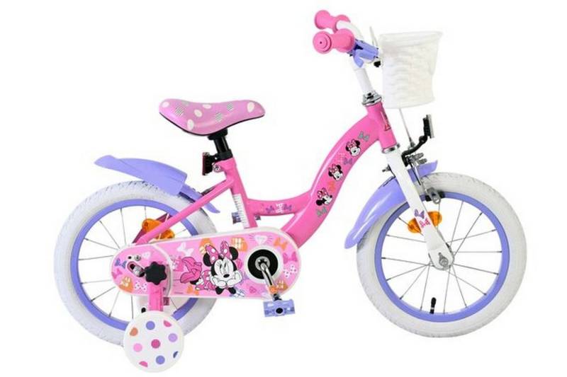 Volare Kinderfahrrad Disney Minnie Kinderfahrrad - Mädchen - 14 Zoll - Rosa - mit Korb, Alter 3 Volare Kinderfahrrad Disney Minnie Kinderfahrrad - Mädchen - 14 Zoll - Rosa - mit Korb, Alter 3 von Volare