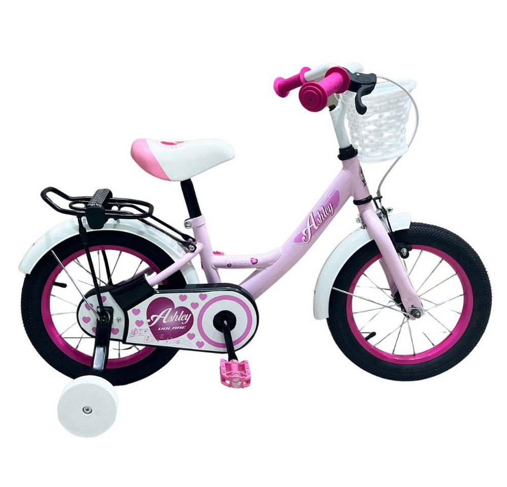 Volare Kinderfahrrad Fahrrad - Ashley - 14 Zoll - rosa/weiß Volare Kinderfahrrad Fahrrad - Ashley - 14 Zoll - rosa/weiß von Volare