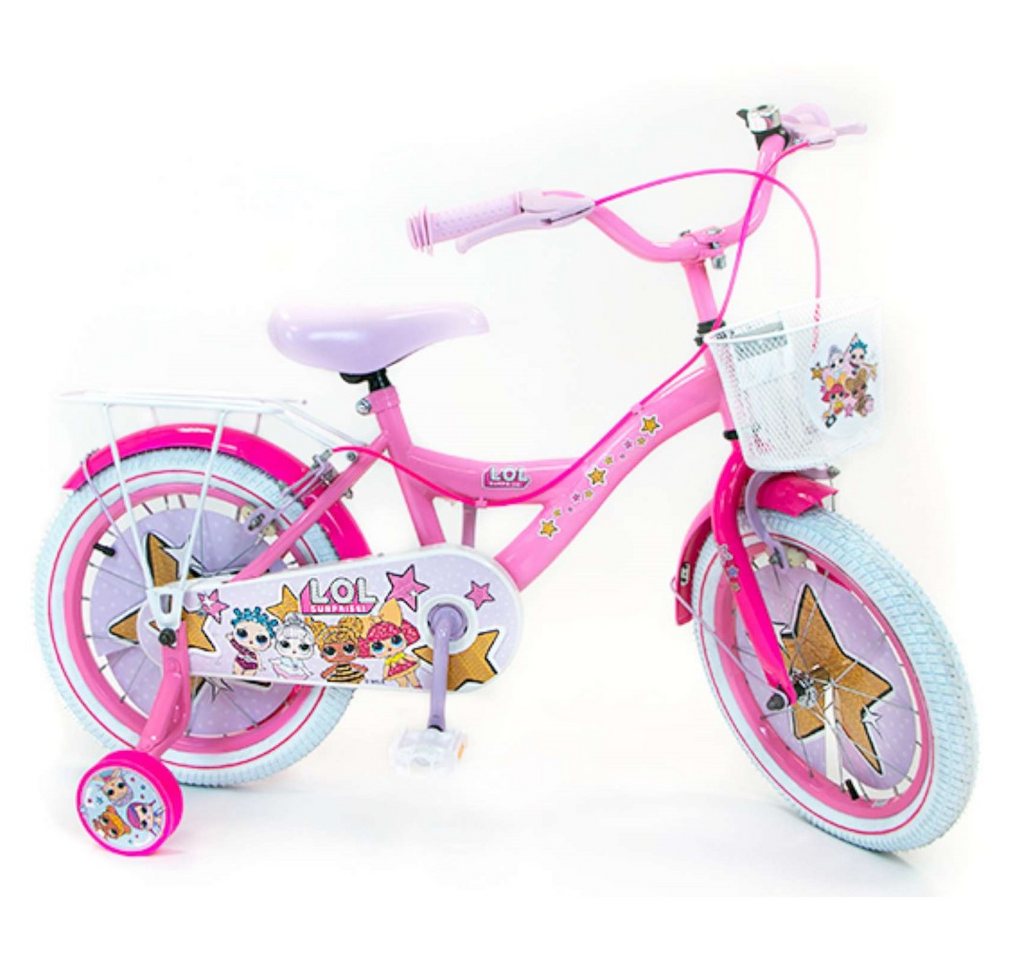 Volare Kinderfahrrad Kinderfahrrad LOL Surprise Mädchen Fahrrad 16 Zoll Kinderrad in Pink von Volare