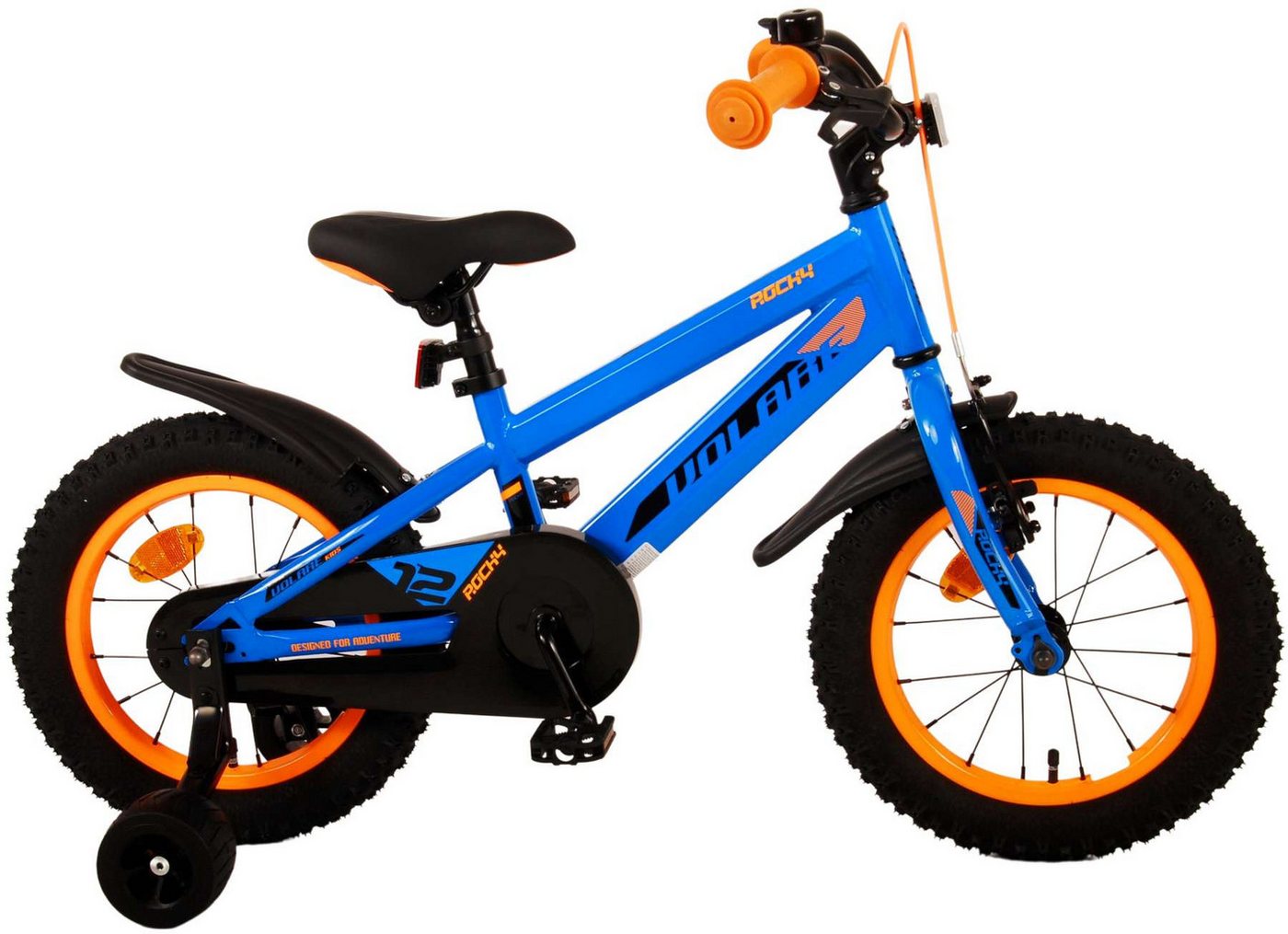 Volare Kinderfahrrad Kinderfahrrad Rocky für Jungen 14 Zoll Kinderrad in Blau Fahrrad von Volare