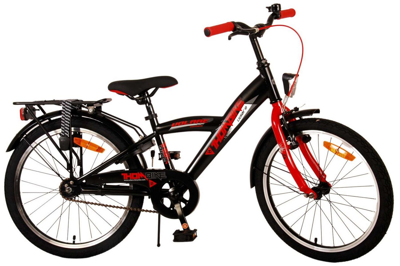 Volare Kinderfahrrad Kinderfahrrad Thombike für Jungen 20 Zoll Kinderrad in Schwarz Rot von Volare