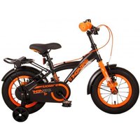 Volare Thombike Kinderfahrrad - Jungen - 12 Zoll - Schwarz Orange - Zweihandbremsen von Volare