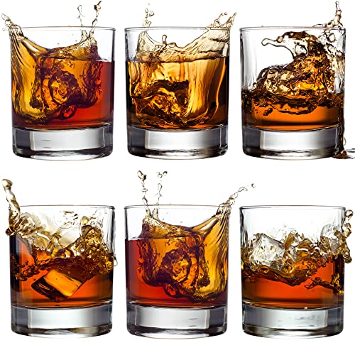 CRYSTALIA Premium Whiskeygläser, Tumbler Gläser 6er Set, 305 ml, 100% BLEIFREI, Wasser Gläser Set, Rocks Gläser für Cocktails und Bourbon, Bar Trinkglas für Scotch, Cognac, Irish Whisky-Gläser von Volarium