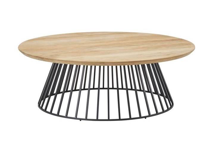 Beistelltisch Grid - 90 cm rund / 30 cm hoch 301 - weiß 438 - HPL volcano smoke von Volcano
