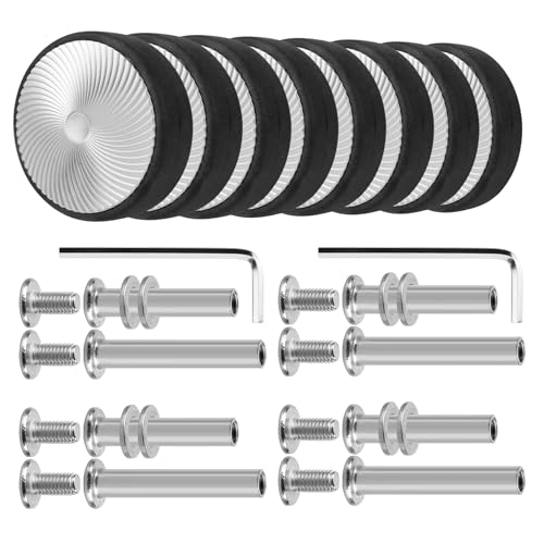 Volein 8 Stück Koffer Ersatzrollen 57mm Gepäck Ersatzräder Verschleißfeste Kofferrollen Gummi Ersatzräder für Koffer((Silber VF22B) von Volein