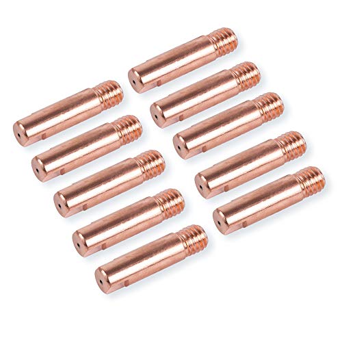 10 Stück 0,9 mm Stromdüsen Kontaktröhrchen für MIG/MAG Schweißgerät M6 x 25 mm von Volkers