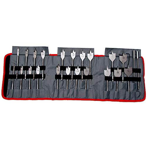 24 tgl Flachfräsbohrer Satz Set Flachfräser Holzbohrer Fräser Bohrer 6-40 mm von Volkers