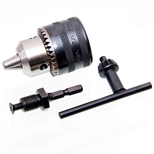 Bohrfutter mit 1/4" HEX Adapter Zahnkranzbohrfutter 13 mm Gewinde 1/2 x 20 UNF von Volkers