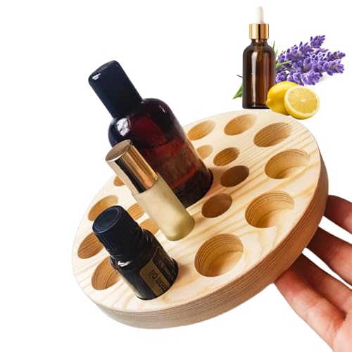 VolksRose Neuseeland Kiefernholz Ätherisches Öl Organizer - 19cm Drehbarer Displayständer mit 22 Fächern für 5ml-100ml Flaschen, Haushalt & Spa Aufbewahrungslösung VolksRose Neuseeland Kiefernholz Ätherisches Öl Organizer - 19cm Drehbarer Displayständer mit 22 Fächern für 5ml-100ml Flaschen, Haushalt & Spa Aufbewahrungslösung von VolksRose