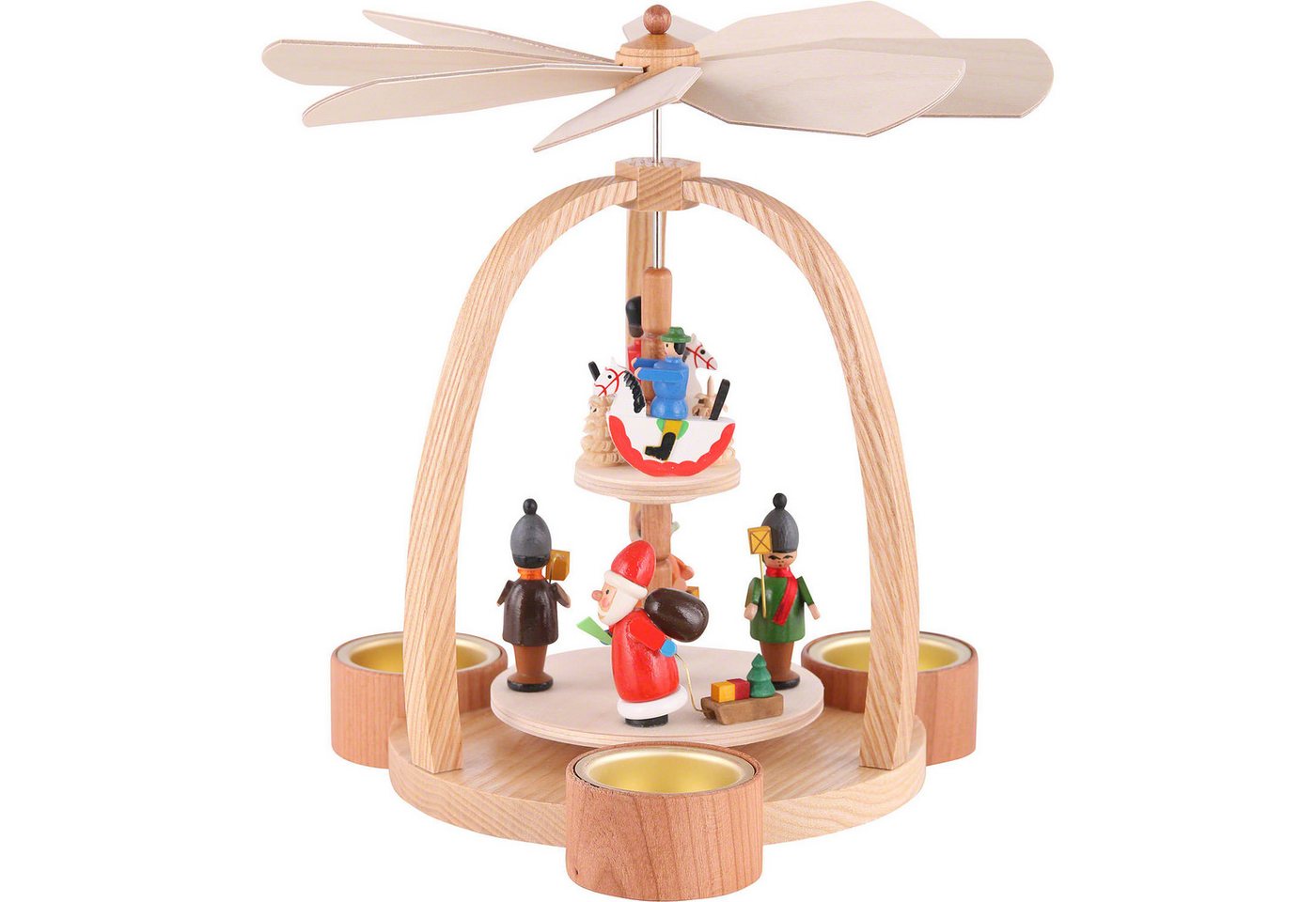 Volkskunst Neuber Weihnachtspyramide 2-stöckige Pyramide Reiterlein (24cm) von Knuth Neuber von Volkskunst Neuber