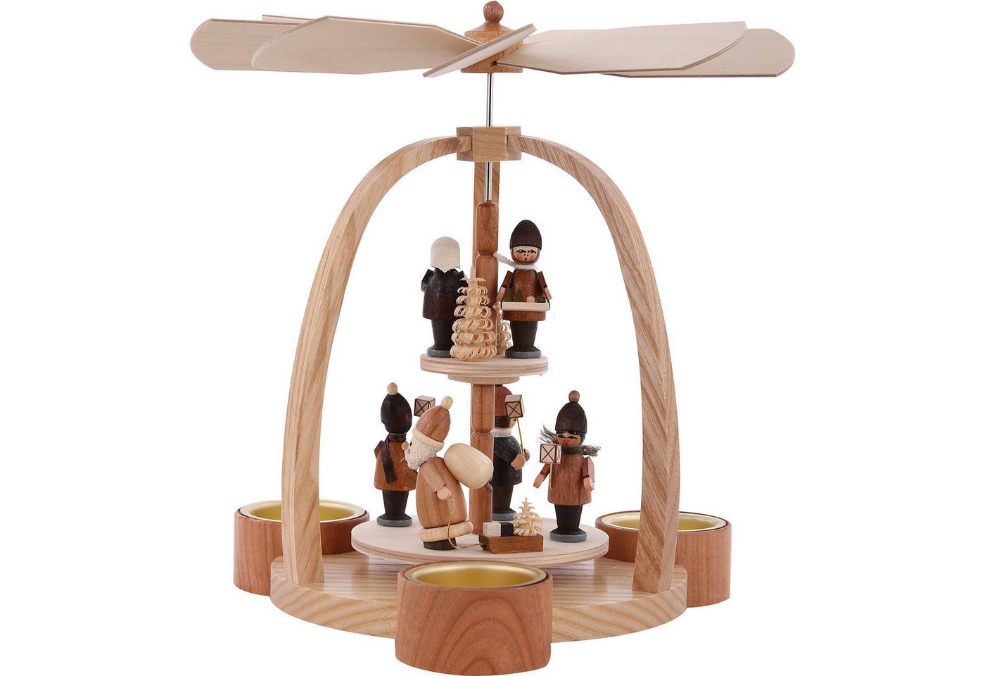 Volkskunst Neuber Weihnachtspyramide 2-stöckige Pyramide Striezelkinder (24cm) von Knuth Neuber von Volkskunst Neuber