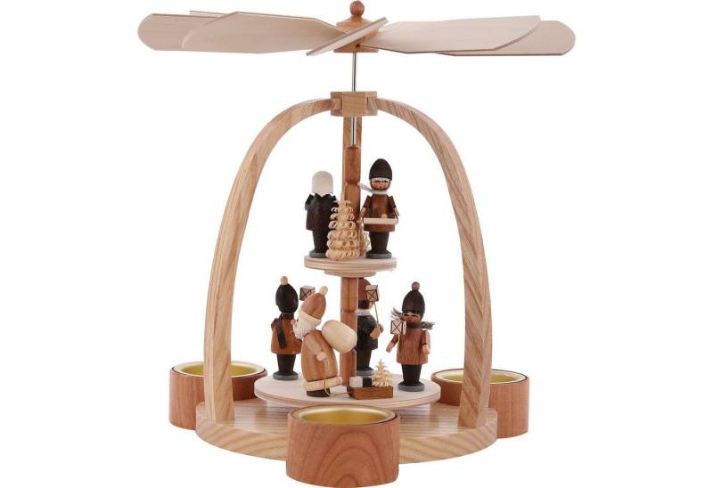 Volkskunst Neuber Weihnachtspyramide 2-stöckige Pyramide Striezelkinder (24cm) von Knuth Neuber von Volkskunst Neuber